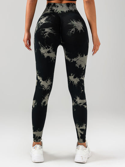 Seamless Tie-Dye High-Waist Leggings