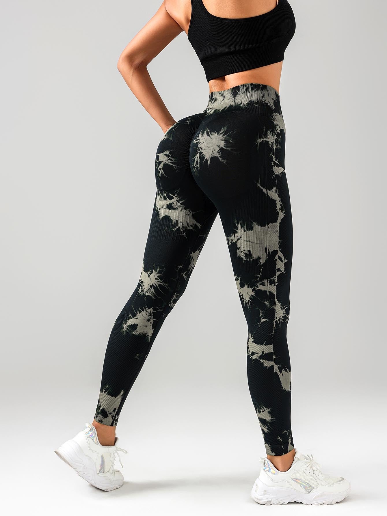 Seamless Tie-Dye High-Waist Leggings