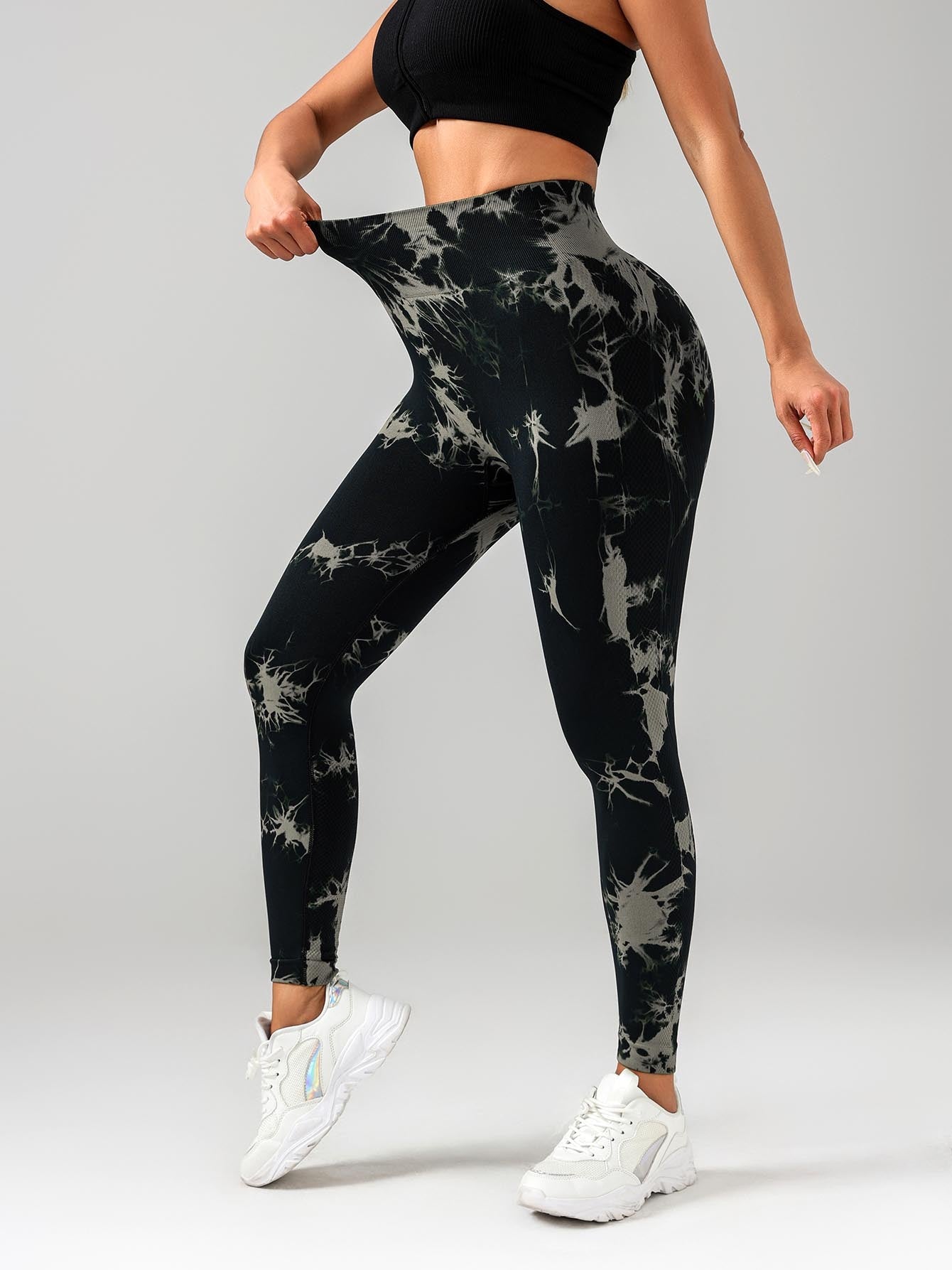 Seamless Tie-Dye High-Waist Leggings