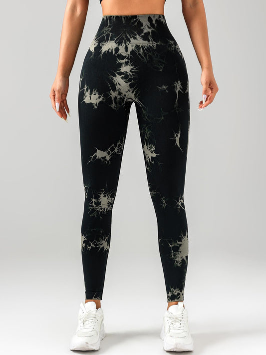 Seamless Tie-Dye High-Waist Leggings