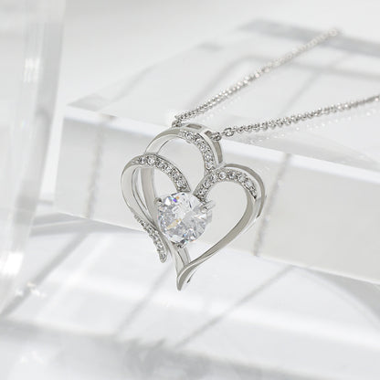 Zircon Double Love Necklace