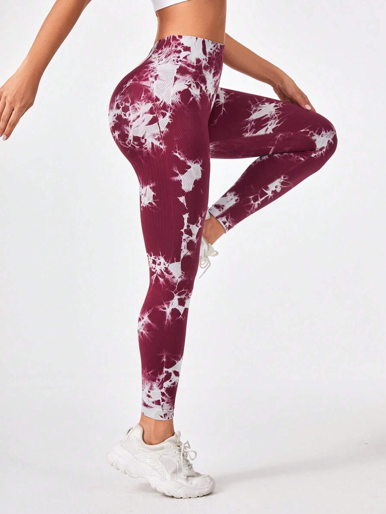 Seamless Tie-Dye High-Waist Leggings